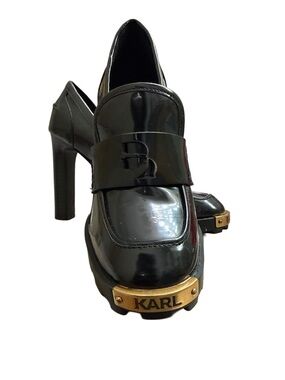 KARL LAGERFELD PARIS VIRNA PLATFORM HIGH HEELS OXFORDS